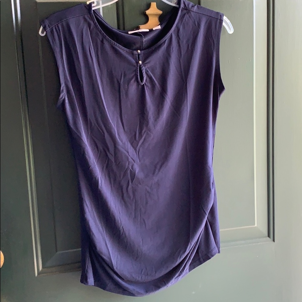 XS New York and Co navy sleeveless top